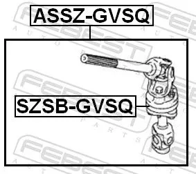 FEBEST Steering Shaft (ASSZ-GVSQ)