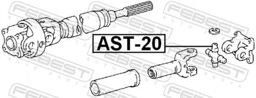FEBEST Joint, propshaft (AST-20)