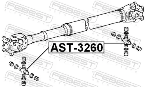 FEBEST Joint, propshaft (AST-3260)