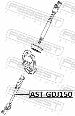 FEBEST Steering Shaft (AST-GDJ150)