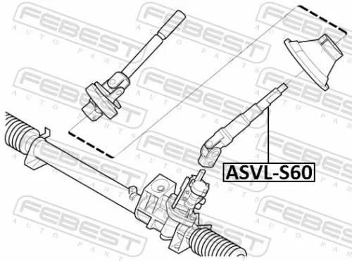 FEBEST Steering Shaft (ASVL-S60)