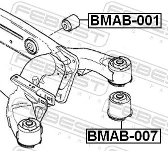 FEBEST Bushing, axle beam (BMAB-001)