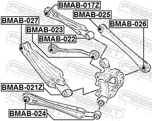 FEBEST Mounting, control/trailing arm (BMAB-026)
