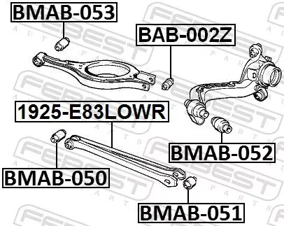 FEBEST Mounting, control/trailing arm (BMAB-051)