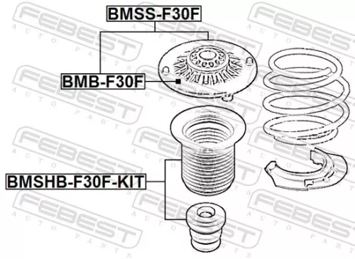 FEBEST Rolling Bearing, suspension strut support mount (BMB-F30F)