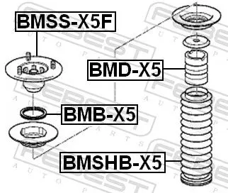 FEBEST Rolling Bearing, suspension strut support mount (BMB-X5)