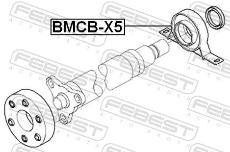 FEBEST Bearing, propshaft centre bearing (BMCB-X5)