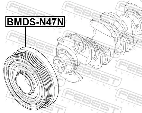 FEBEST Belt Pulley, crankshaft (BMDS-N47N)