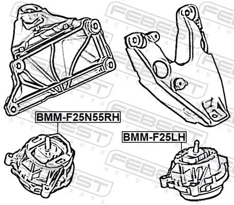 FEBEST Mounting, engine (BMM-F25LH)