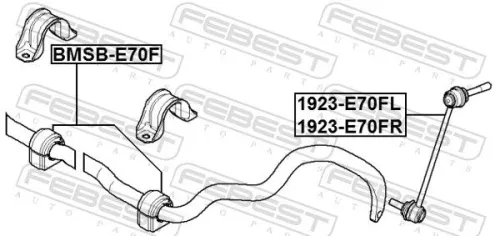 FEBEST Repair Kit, stabiliser bush (BMSB-E70F-KIT)