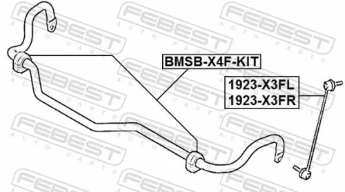 FEBEST Repair Kit, stabiliser bush (BMSB-X4F-KIT)