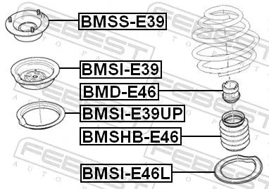 FEBEST Protective Cap/Bellow, shock absorber (BMSHB-E46)