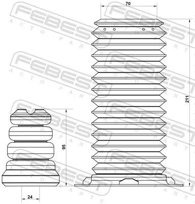 FEBEST Dust Cover Kit, shock absorber (BMSHB-F30F-KIT)