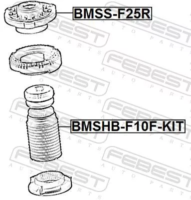 FEBEST Suspension Strut Support Mount (BMSS-F25R)