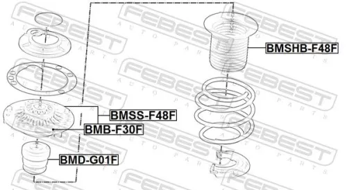 FEBEST Suspension Strut Support Mount (BMSS-F48F)