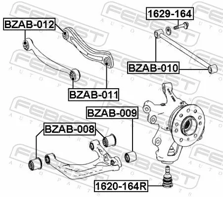 FEBEST Mounting, control/trailing arm (BZAB-009)