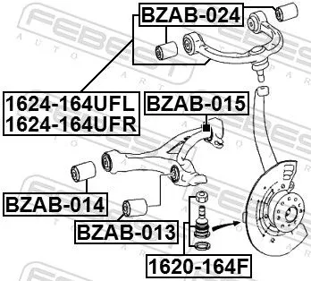 FEBEST Mounting, control/trailing arm (BZAB-013)