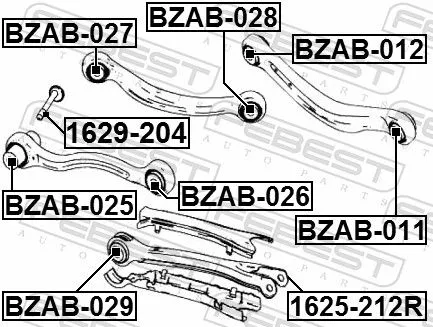 FEBEST Mounting, control/trailing arm (BZAB-025)