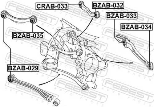 FEBEST Mounting, control/trailing arm (BZAB-032)