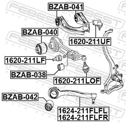 FEBEST Mounting, control/trailing arm (BZAB-040)