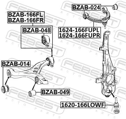 FEBEST Mounting, control/trailing arm (BZAB-048)