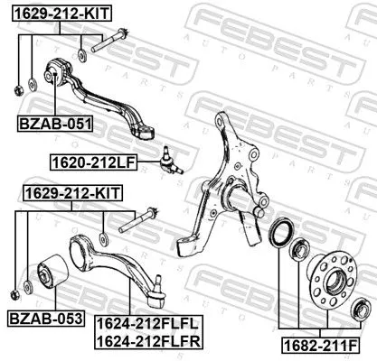 FEBEST Mounting, control/trailing arm (BZAB-053)