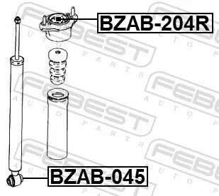FEBEST Bush, shock absorber (BZAB-204R)
