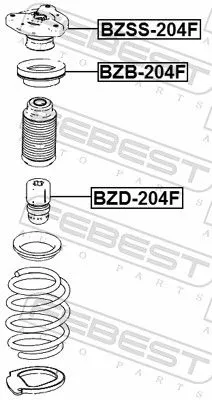 FEBEST Rolling Bearing, suspension strut support mount (BZB-204F)