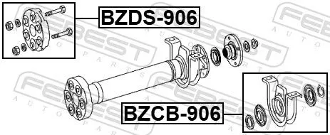 FEBEST Joint, propshaft (BZDS-906)