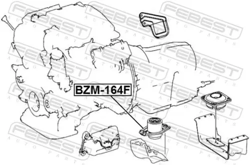 FEBEST Mounting, engine (BZM-164F)