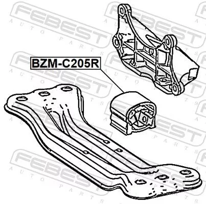 FEBEST Mounting, automatic transmission (BZM-205R)