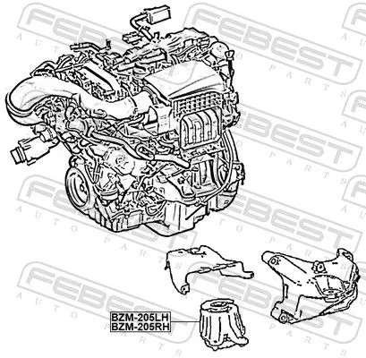 FEBEST Mounting, engine (BZM-205RH)