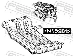 FEBEST Mounting, automatic transmission (BZM-216R)