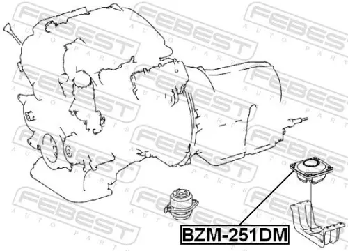 FEBEST Mounting, engine (BZM-251DM)