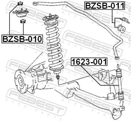 FEBEST Bush, shock absorber (BZSB-010)