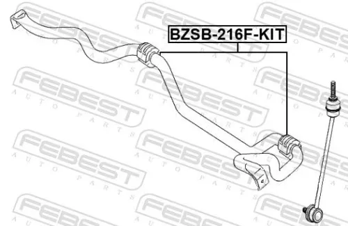 FEBEST Mounting, stabiliser bar (BZSB-216F-KIT)