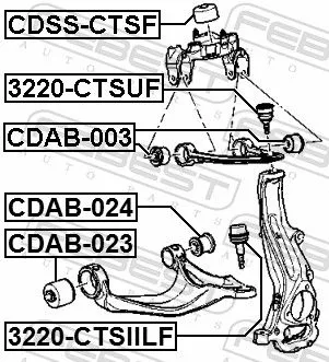 FEBEST Mounting, control/trailing arm (CDAB-023)