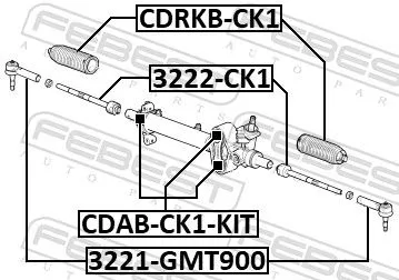 FEBEST Mounting, steering gear (CDAB-CK1-KIT)