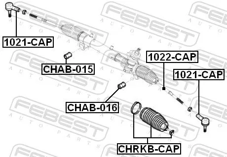 FEBEST Mounting, steering gear (CHAB-015)