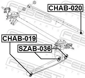 FEBEST Mounting, control/trailing arm (CHAB-020)