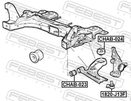 FEBEST Mounting, control/trailing arm (CHAB-023)