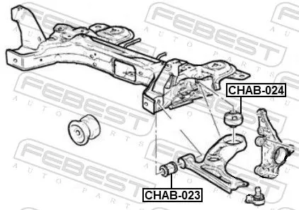 FEBEST Mounting, control/trailing arm (CHAB-024)