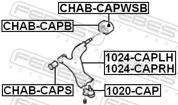 FEBEST Mounting, control/trailing arm (CHAB-CAPS)