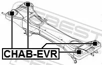 FEBEST Bushing, axle beam (CHAB-EVR)