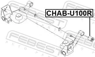 FEBEST Bushing, axle beam (CHAB-U100R)