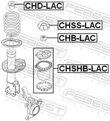 FEBEST Suspension Strut Support Mount (CHSS-LAC)