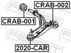 FEBEST Mounting, control/trailing arm (CRAB-002)