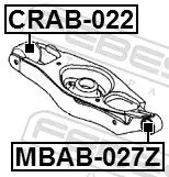 FEBEST Mounting, control/trailing arm (CRAB-022)