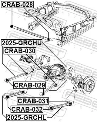 FEBEST Mounting, control/trailing arm (CRAB-028)