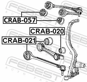 FEBEST Mounting, control/trailing arm (CRAB-057)